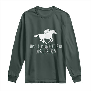 Paul Revere American History Long Sleeve Shirt Just A Midnight Ride April 18 1775
