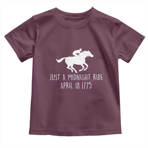 Paul Revere American History Toddler T Shirt Just A Midnight Ride April 18 1775
