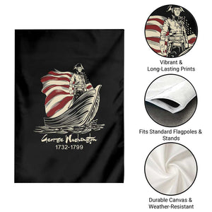 George Washington Crossing The Delaware Patriotic Garden Flag Vintage American Flag Graphic