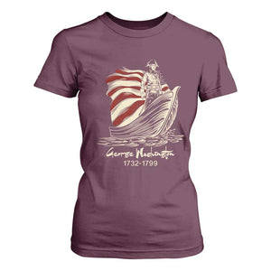 George Washington Crossing The Delaware Patriotic T Shirt For Women Vintage American Flag Graphic