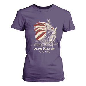 George Washington Crossing The Delaware Patriotic T Shirt For Women Vintage American Flag Graphic