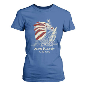 George Washington Crossing The Delaware Patriotic T Shirt For Women Vintage American Flag Graphic