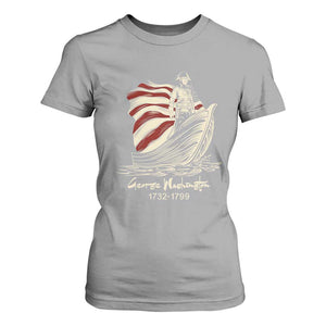 George Washington Crossing The Delaware Patriotic T Shirt For Women Vintage American Flag Graphic
