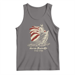 George Washington Crossing The Delaware Patriotic Tank Top Vintage American Flag Graphic
