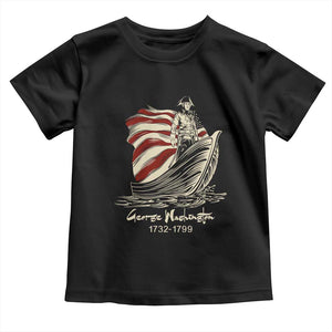 George Washington Crossing The Delaware Patriotic Toddler T Shirt Vintage American Flag Graphic