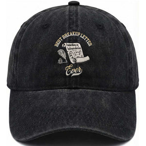 Declaration Of Independence 1776 Funny History Washed Cotton Baseball Cap Best Breakup Letter Ever Humor