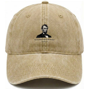 Funny Abraham Lincoln Theatre Dark Humor Washed Cotton Baseball Cap I'm Not Really A Fan Of The Theater