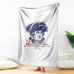 George Washington The American Revolution Throw Blanket Distressed Sketch Historic Patriotic Graphic