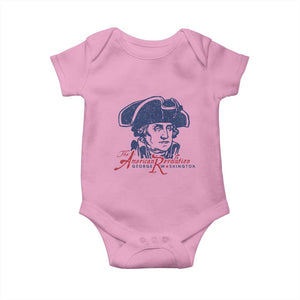 George Washington The American Revolution Baby Onesie Distressed Sketch Historic Patriotic Graphic