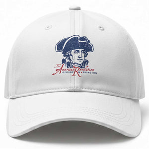 George Washington The American Revolution Baseball Cap Distressed Sketch Historic Patriotic Graphic