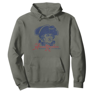 George Washington The American Revolution Hoodie Distressed Sketch Historic Patriotic Graphic