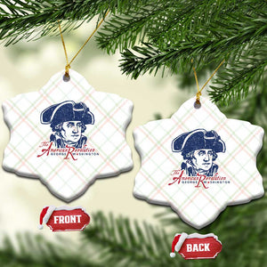 George Washington The American Revolution Ceramic Ornament Distressed Sketch Historic Patriotic Graphic