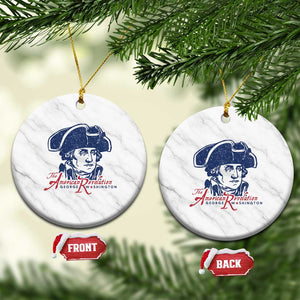 George Washington The American Revolution Ceramic Ornament Distressed Sketch Historic Patriotic Graphic