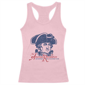 George Washington The American Revolution Racerback Tank Top Distressed Sketch Historic Patriotic Graphic
