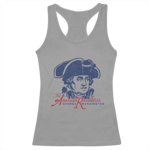 George Washington The American Revolution Racerback Tank Top Distressed Sketch Historic Patriotic Graphic