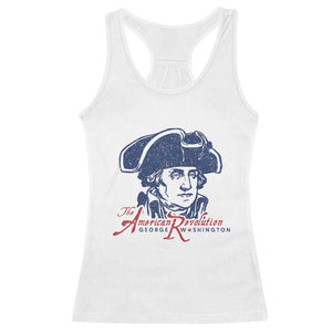 George Washington The American Revolution Racerback Tank Top Distressed Sketch Historic Patriotic Graphic