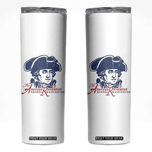 George Washington The American Revolution Skinny Tumbler Distressed Sketch Historic Patriotic Graphic