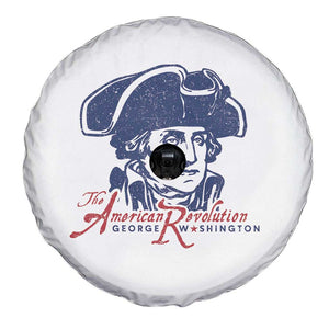 George Washington The American Revolution Spare Tire Cover Distressed Sketch Historic Patriotic Graphic