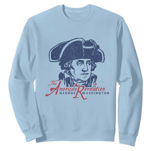George Washington The American Revolution Sweatshirt Distressed Sketch Historic Patriotic Graphic