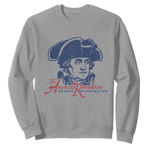 George Washington The American Revolution Sweatshirt Distressed Sketch Historic Patriotic Graphic