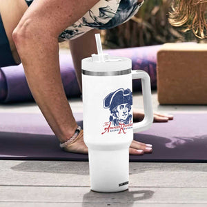 George Washington The American Revolution Tumbler With Handle Distressed Sketch Historic Patriotic Graphic