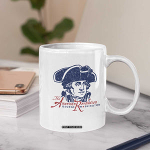 George Washington The American Revolution Coffee Mug Distressed Sketch Historic Patriotic Graphic