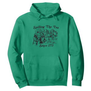 Spilling The Tea Since 1773 Hoodie Boston Tea Party Vintage Historical Sketch Graphic