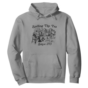 Spilling The Tea Since 1773 Hoodie Boston Tea Party Vintage Historical Sketch Graphic