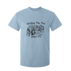 Spilling The Tea Since 1773 T Shirt For Kid Boston Tea Party Vintage Historical Sketch Graphic