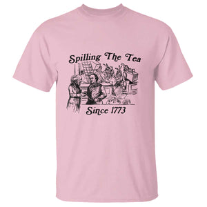 Spilling The Tea Since 1773 T Shirt Boston Tea Party Vintage Historical Sketch Graphic