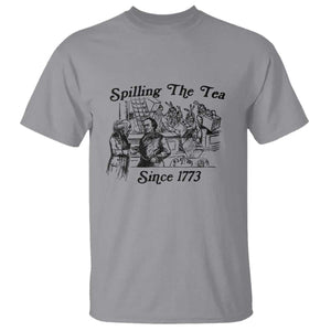 Spilling The Tea Since 1773 T Shirt Boston Tea Party Vintage Historical Sketch Graphic
