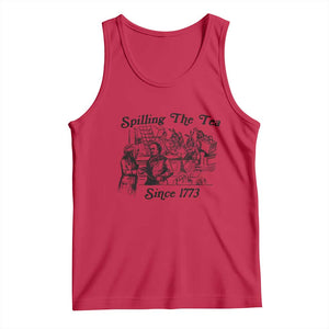 Spilling The Tea Since 1773 Tank Top Boston Tea Party Vintage Historical Sketch Graphic