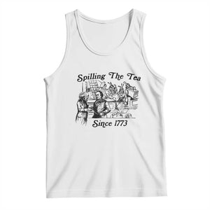 Spilling The Tea Since 1773 Tank Top Boston Tea Party Vintage Historical Sketch Graphic