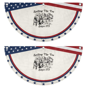 Spilling The Tea Since 1773 Patriotic Fan Flag Boston Tea Party Vintage Historical Sketch Graphic