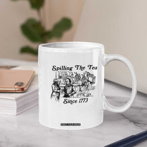 Spilling The Tea Since 1773 Coffee Mug Boston Tea Party Vintage Historical Sketch Graphic