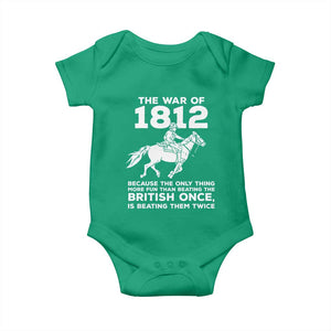 The War Of 1812 Baby Onesie Beating The British Twice Funny Patriotic Military History