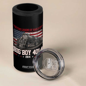 Vintage Steam Locomotive Heritage 4 in 1 Can Cooler Tumbler The Legend of Rails American Flag TS02 Print Your Wear