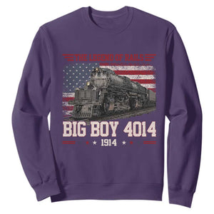 Vintage Steam Locomotive Heritage Sweatshirt The Legend of Rails American Flag TS02 Purple Print Your Wear