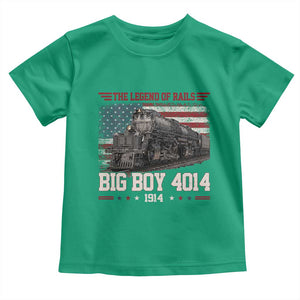Vintage Steam Locomotive Heritage Toddler T Shirt The Legend of Rails American Flag TS02 Irish Green Print Your Wear