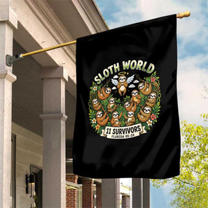Sloth World 11 Survivors Wildlife Awareness Garden Flag Florida Animal Rights Protest and Support TS02 Print Your Wear