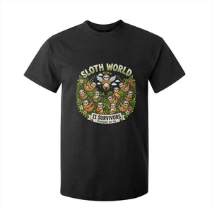 Sloth World 11 Survivors Wildlife Awareness T Shirt For Kid Florida Animal Rights Protest and Support TS02 Black Print Your Wear