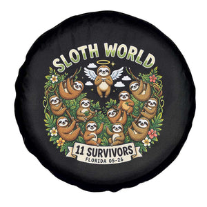 Sloth World 11 Survivors Wildlife Awareness Spare Tire Cover Florida Animal Rights Protest and Support TS02 Print Your Wear