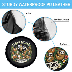 Sloth World 11 Survivors Wildlife Awareness Spare Tire Cover Florida Animal Rights Protest and Support TS02 Print Your Wear