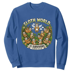 Sloth World 11 Survivors Wildlife Awareness Sweatshirt Florida Animal Rights Protest and Support