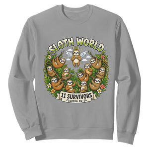 Sloth World 11 Survivors Wildlife Awareness Sweatshirt Florida Animal Rights Protest and Support