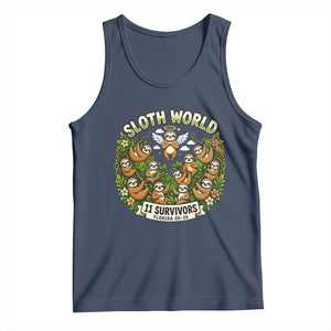 Sloth World 11 Survivors Wildlife Awareness Tank Top Florida Animal Rights Protest and Support
