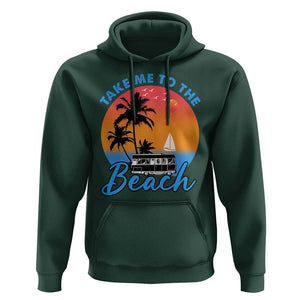 Summer Vibe Hoodie Retro Sunset Take Me To The Beach TS02 Dark Forest Green Print Your Wear