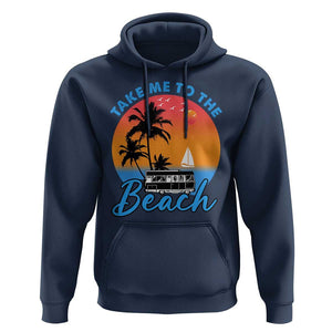 Summer Vibe Hoodie Retro Sunset Take Me To The Beach TS02 Navy Print Your Wear