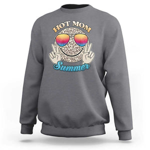 Hot Mom Summer Sweatshirt Chillin' Vibe Leopard Mommy TS02 Charcoal Print Your Wear