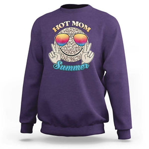 Hot Mom Summer Sweatshirt Chillin' Vibe Leopard Mommy TS02 Purple Print Your Wear